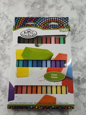 NEWRoyal & Langnickel Soft Pastels Set 36 Colors Half-Size Artist Chalk Pastels